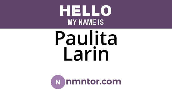 Paulita Larin