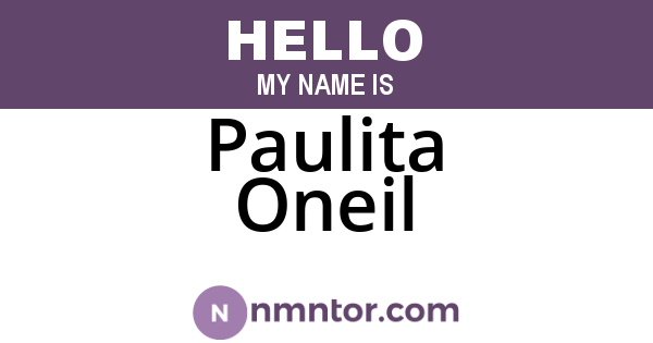 Paulita Oneil