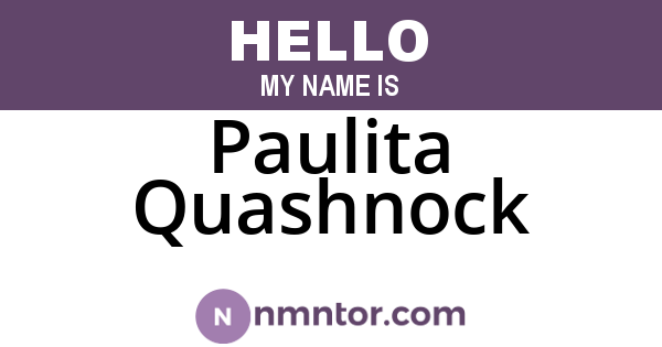 Paulita Quashnock