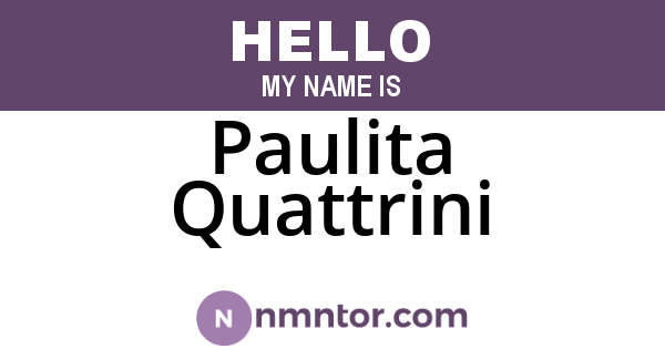 Paulita Quattrini