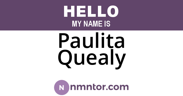 Paulita Quealy