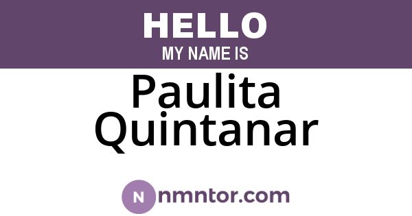 Paulita Quintanar