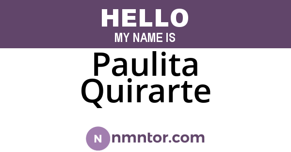 Paulita Quirarte