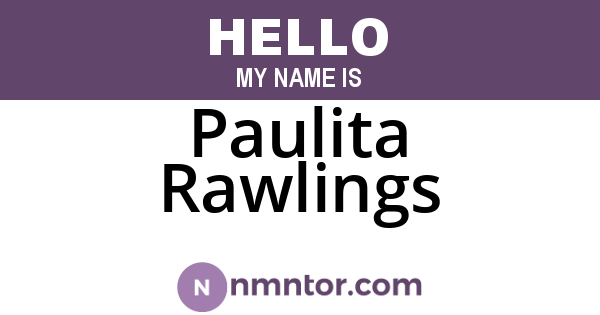 Paulita Rawlings