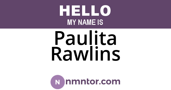 Paulita Rawlins