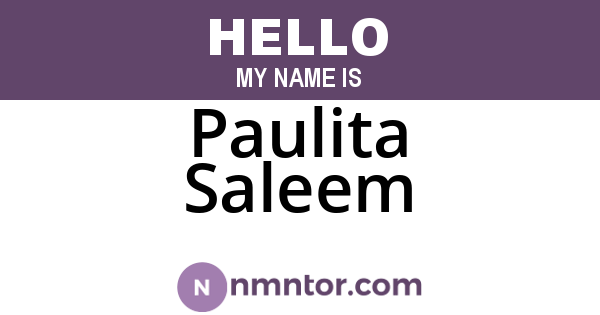 Paulita Saleem