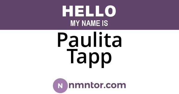 Paulita Tapp