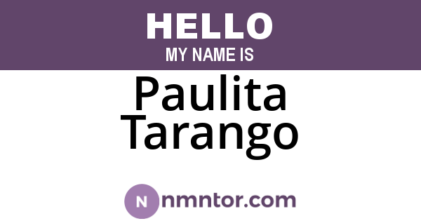 Paulita Tarango