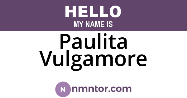 Paulita Vulgamore