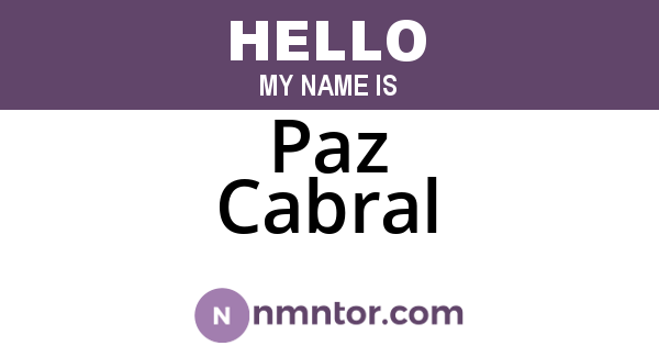 Paz Cabral
