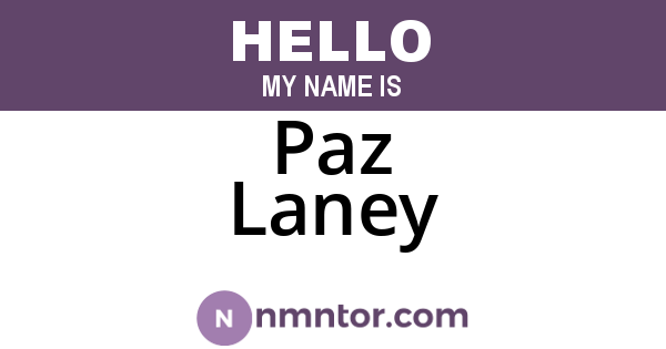 Paz Laney