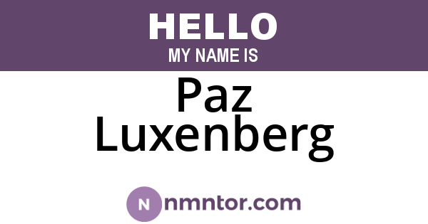 Paz Luxenberg