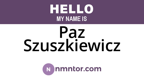 Paz Szuszkiewicz