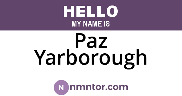 Paz Yarborough