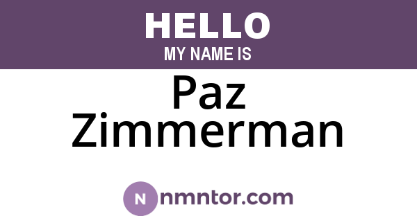 Paz Zimmerman
