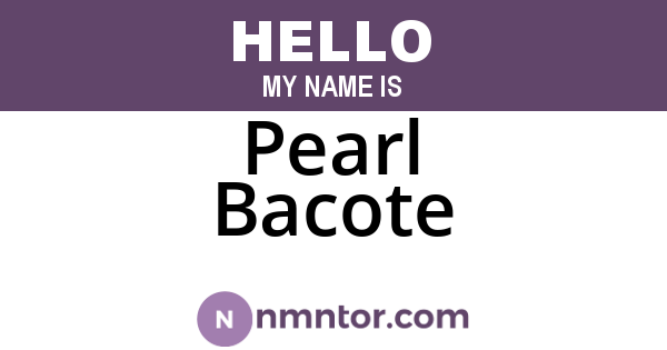 Pearl Bacote