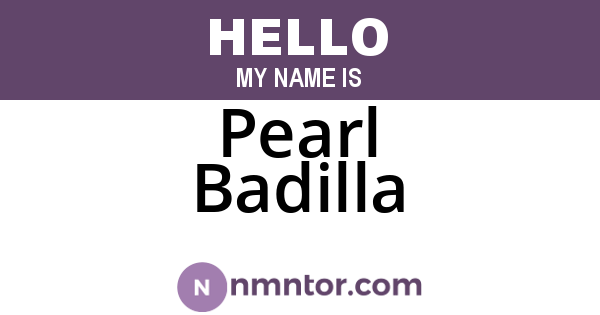 Pearl Badilla