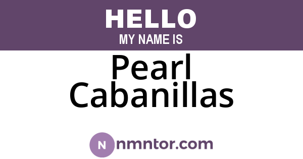 Pearl Cabanillas