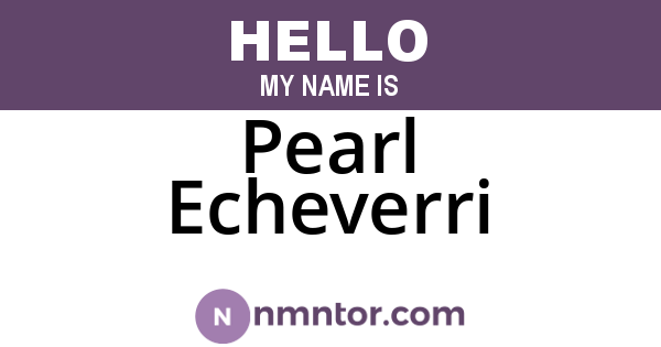 Pearl Echeverri
