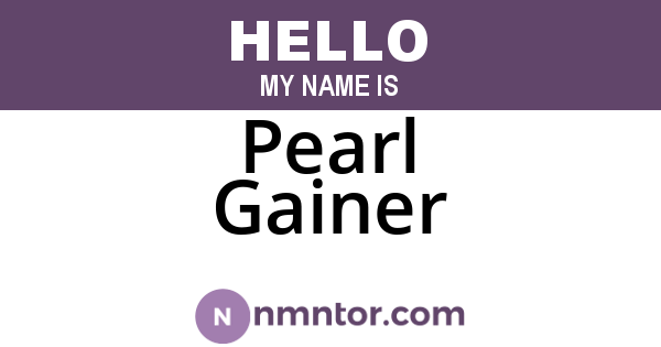 Pearl Gainer