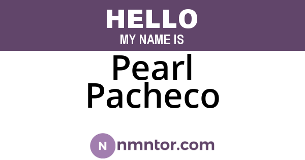 Pearl Pacheco
