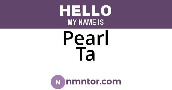 Pearl Ta