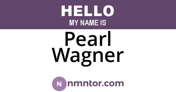 Pearl Wagner