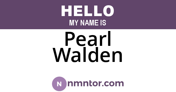 Pearl Walden