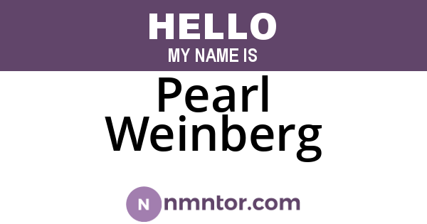 Pearl Weinberg
