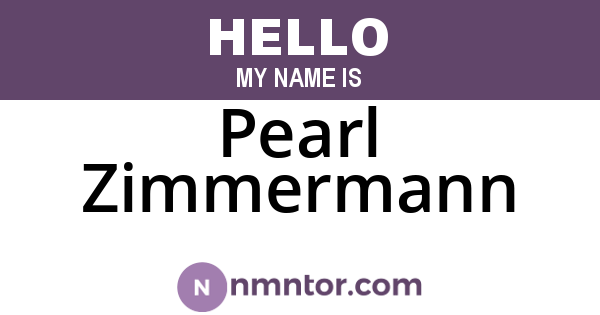 Pearl Zimmermann
