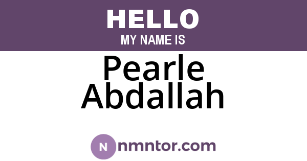 Pearle Abdallah