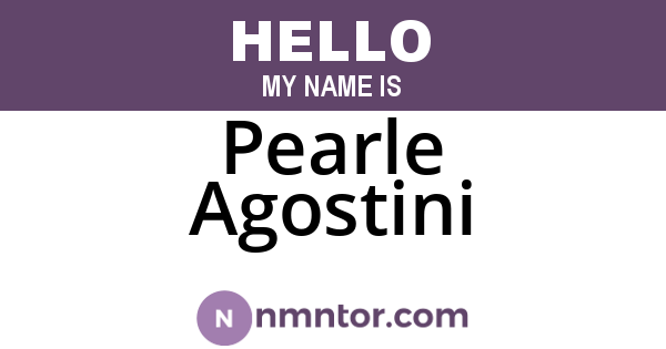 Pearle Agostini