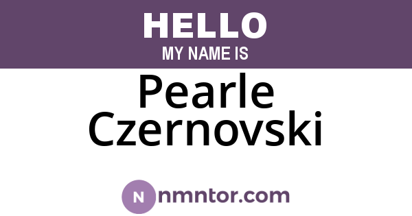 Pearle Czernovski