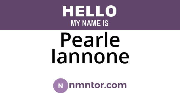 Pearle Iannone
