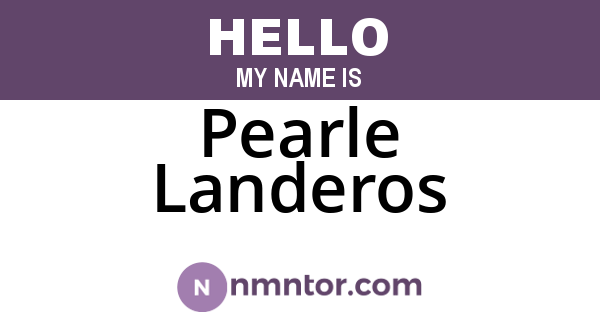 Pearle Landeros
