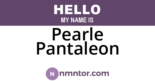 Pearle Pantaleon