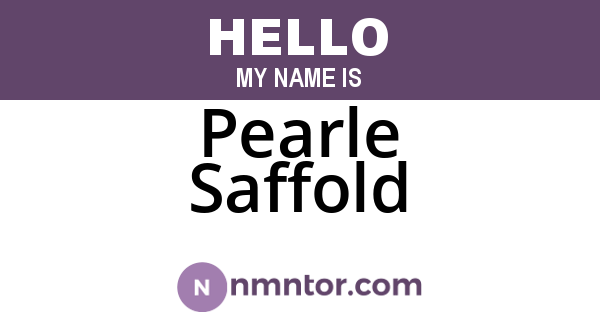 Pearle Saffold