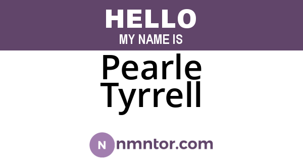 Pearle Tyrrell