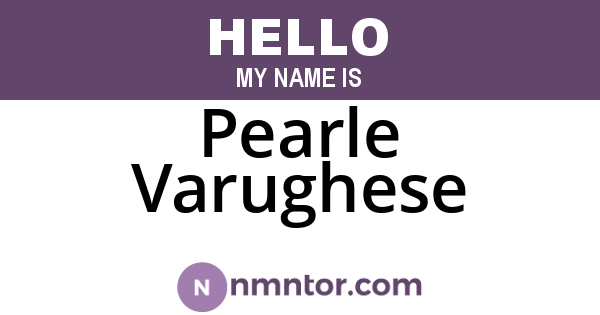 Pearle Varughese