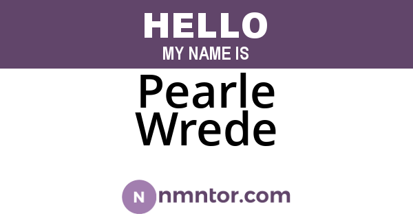 Pearle Wrede