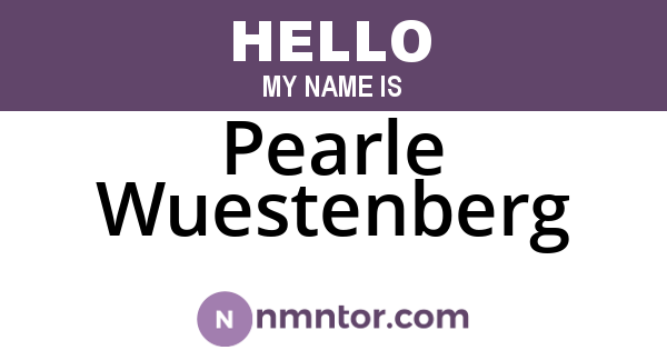 Pearle Wuestenberg