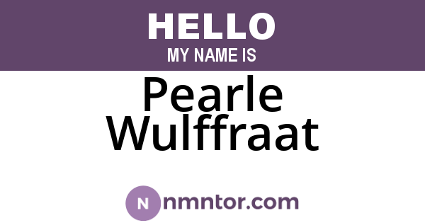 Pearle Wulffraat