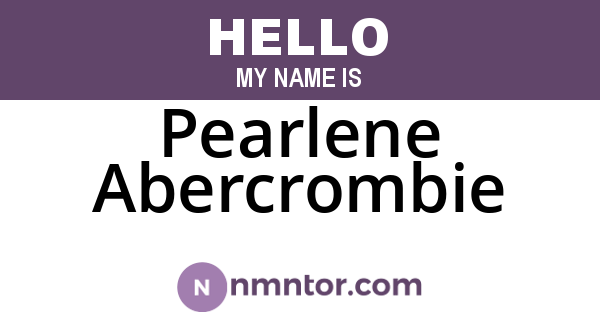 Pearlene Abercrombie
