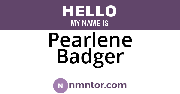 Pearlene Badger