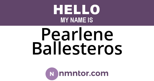 Pearlene Ballesteros