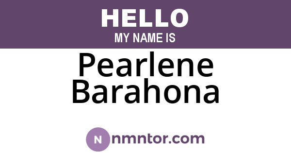 Pearlene Barahona