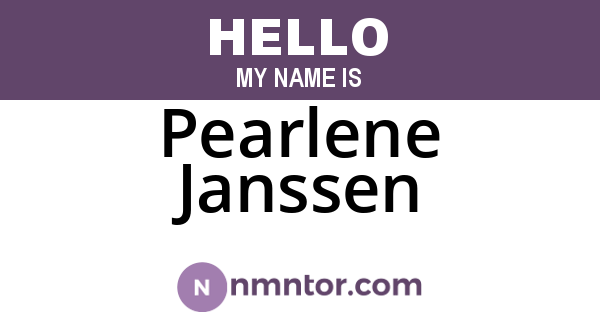 Pearlene Janssen