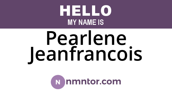Pearlene Jeanfrancois