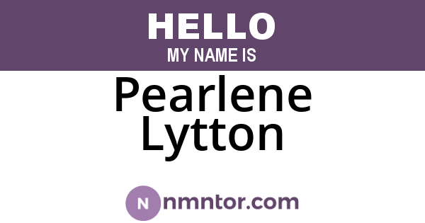 Pearlene Lytton