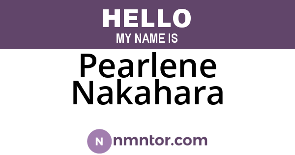 Pearlene Nakahara